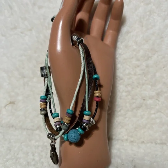 Bracelet 8 mm Natural lava rock - Picture 4 of 8